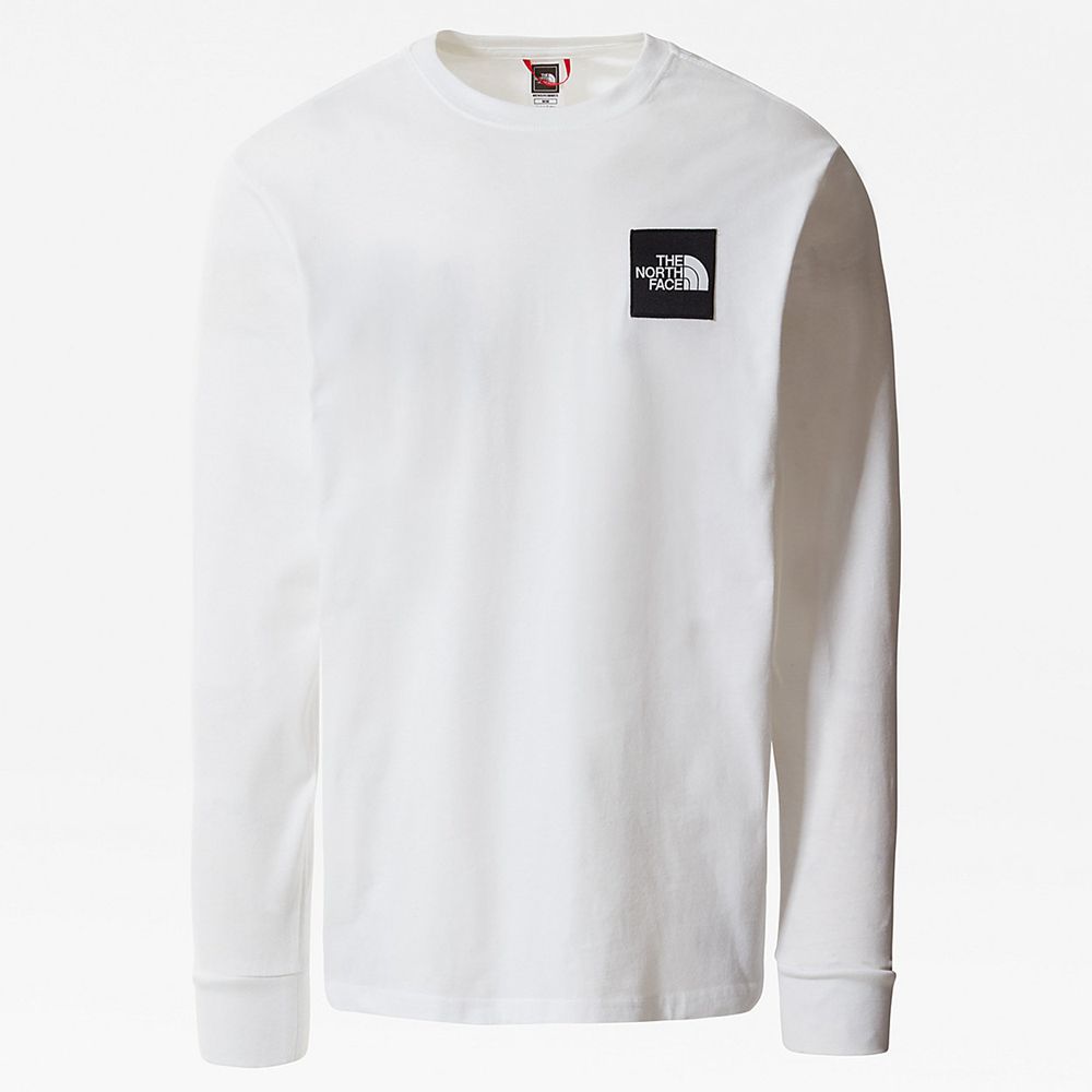 The North Face Long Sleeve Mens Australia - The North Face Long-Sleeve Boruda White (VMX-498072)